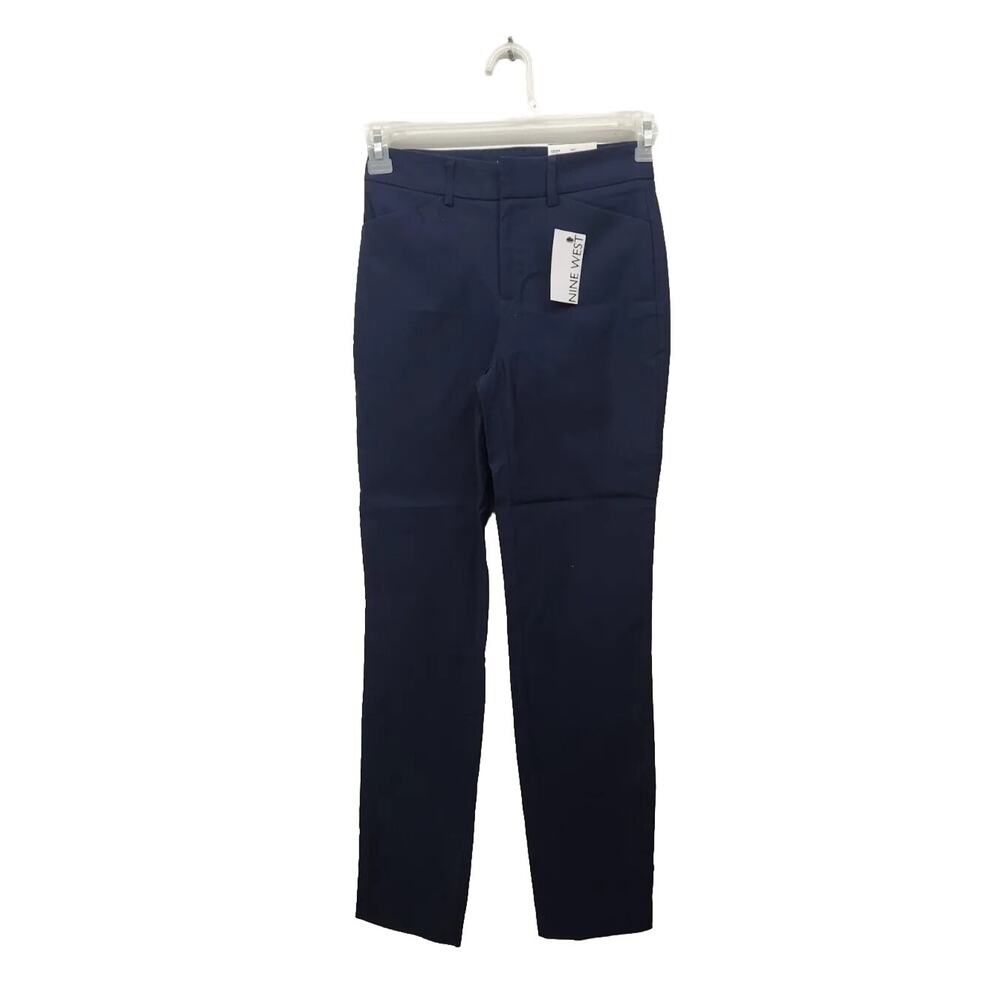 Nine West Women’s navy blue High Rise Slim Ankle Dress Casual Pants Size 0
